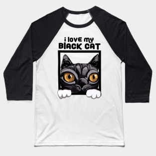 My Lovely Black Cat Baseball T-Shirt